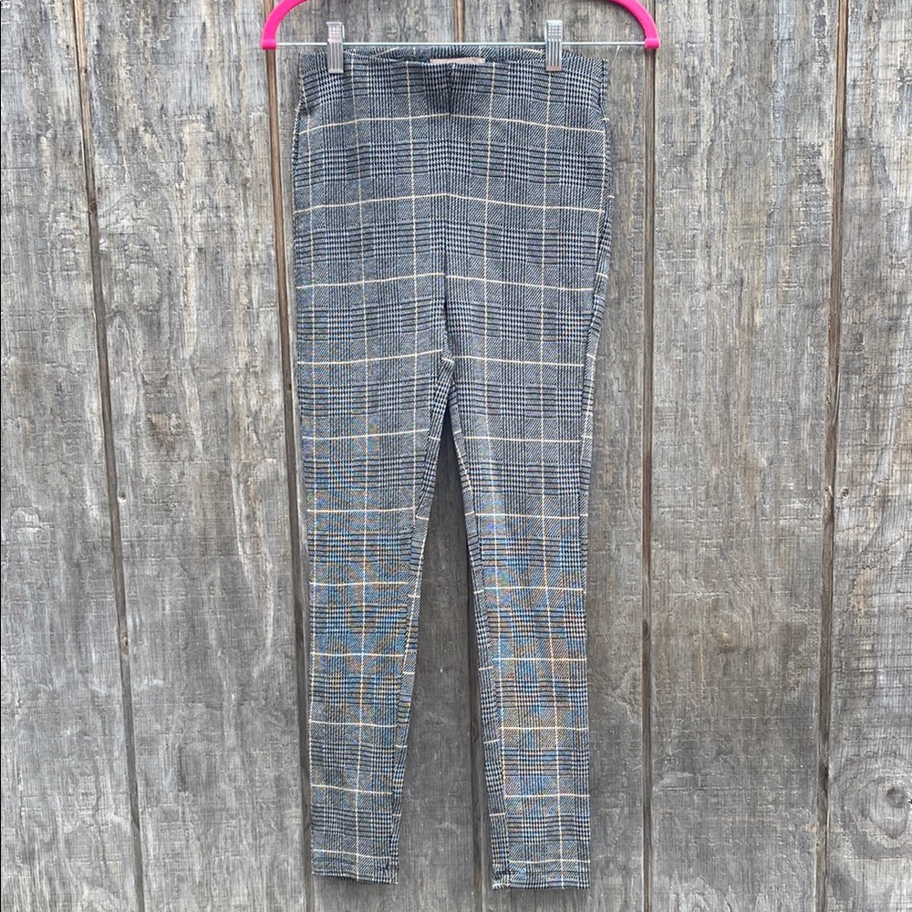 New Woman’s XS Philosophy Gray Plaid Trouser Leggings Career Office Business